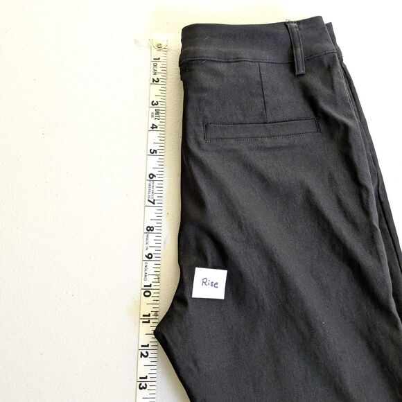 NWT White Fox Day for It Capris Pants Black Size S Cropped Side Slit Stretchy - Picture 10 of 12